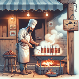 کارگر پرتلاش کبابی