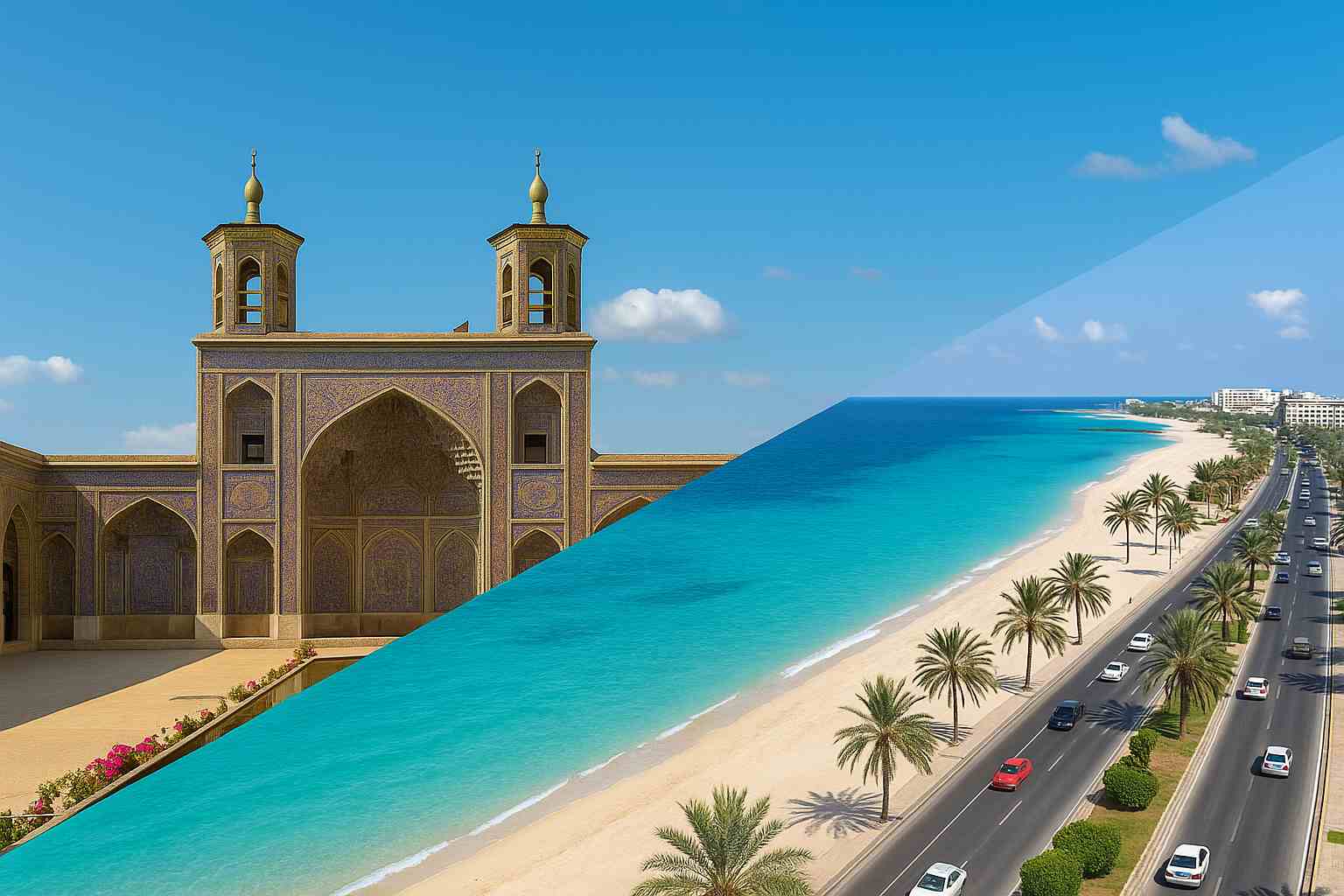 بهترین مسیر زمینی شیراز به کیش