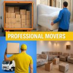 کارگر اثاثیه منزل همراه شش چرخ